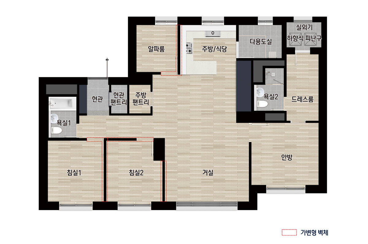 84㎡ A타입 평면도